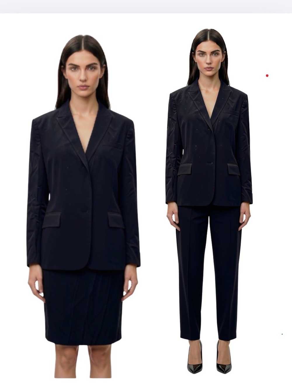Ann Taylor Black Triacetate Suit - 3 Piece Women's Blazer Jacket, Pants, Skirt